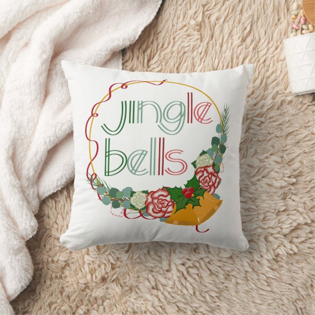 Oreiller décoratif de Noël Jingle Bells (Couverture)