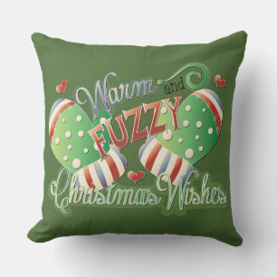 Oreiller décoratif doux et flou de Noël