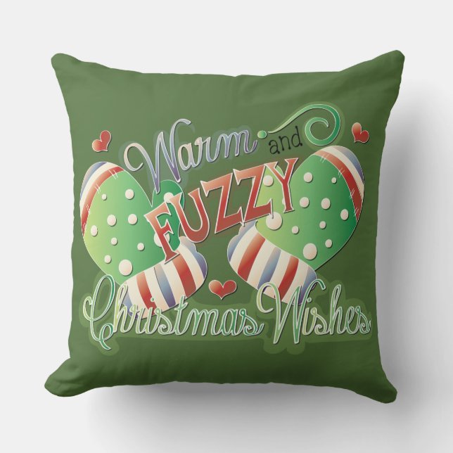 Oreiller décoratif doux et flou de Noël (Recto)