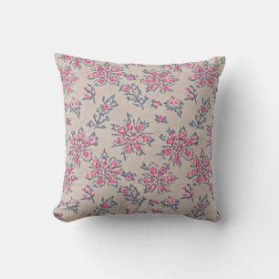 Oreiller décoratif Fleurs roses Vintage Bloom