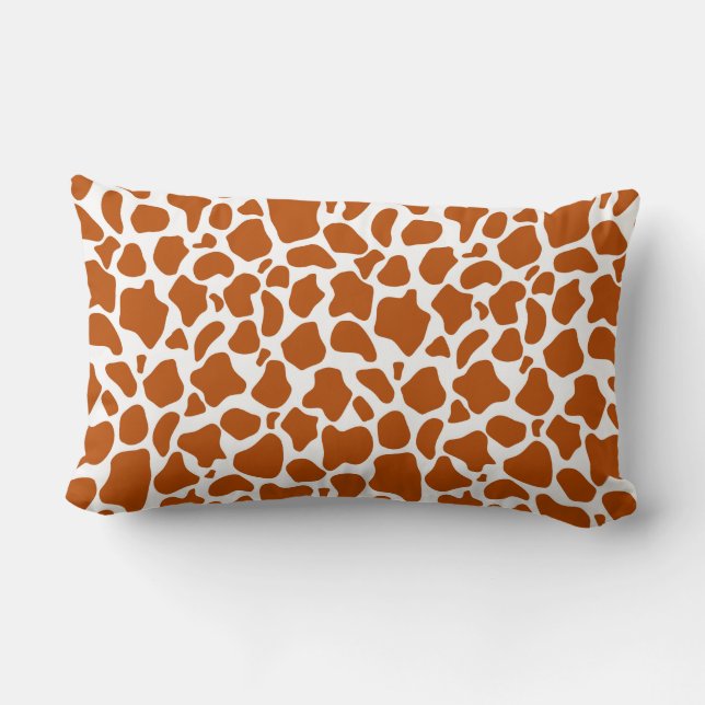 Oreiller décoratif imprimé girafe orange (Verso)