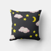 Oreiller décoratif monogramme nuages et étoiles du (Verso)