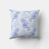 Oreiller décoratif motif lavande cheval marin glac (Verso)