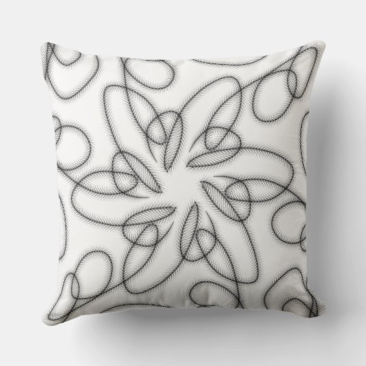 Oreiller décoratif noir et blanc (Verso)