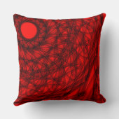 oreiller décoratif noir et rouge (Verso)