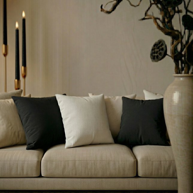 Oreiller décoratif noir uni pour accent de Hallowe (Créateur téléchargé)