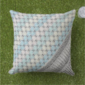 Oreiller décoratif pastel moderne recto-verso (Herbe)