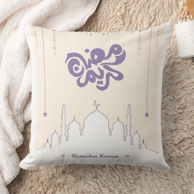 Oreiller décoratif Ramadan Kareem avec étoiles (Couverture)