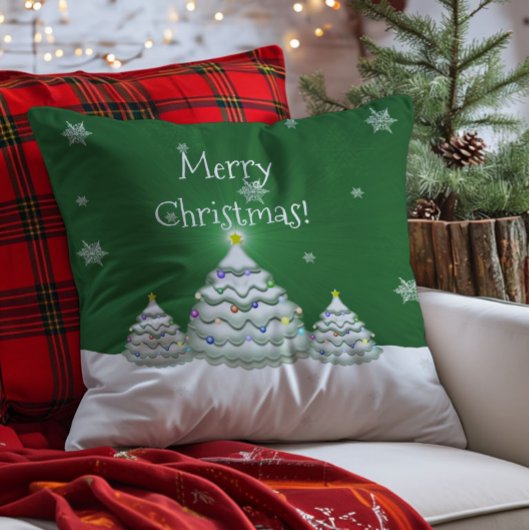 Oreiller décoratif Sapin de Noël vert