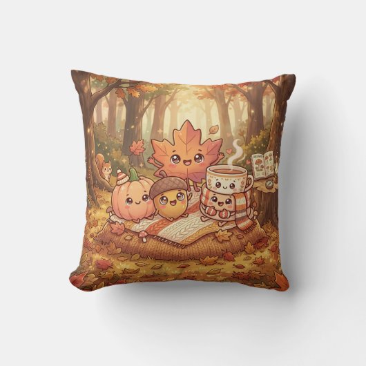Oreiller des amis de la forêt d'automne (Recto)