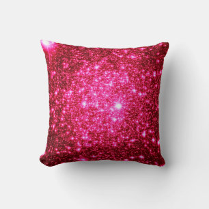 Oreiller Deux Tons Bleu Clair et Rose avec Étoiles