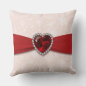 Oreiller doux Damask 40e anniversaire Mariage (Verso)