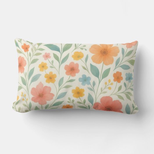 Oreiller Élégance Florale – Fleurs Adorables (Recto)