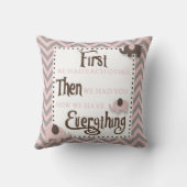 Oreiller éléphant chevron gris et rose (Verso)
