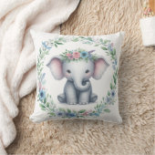 Oreiller éléphant mignon en bleu (Couverture)