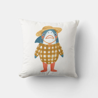 Oreiller en art folklorique de requin mignon
