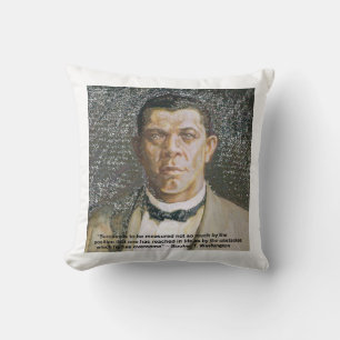 Oreiller en coton avec citation de Booker T Washin
