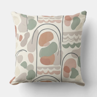Oreiller en forme organique abstraite Boho - Terra