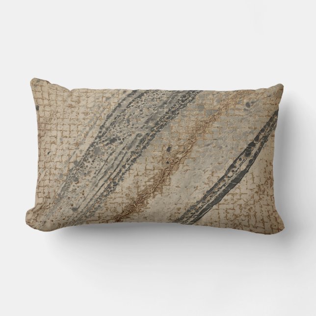 Oreiller en peau de serpent noir doré, Luxe (Recto)