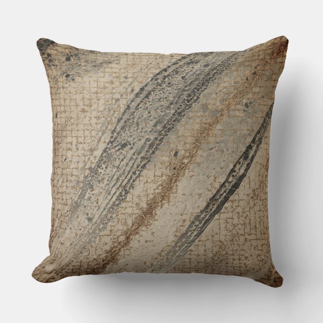 Oreiller en peau de serpent noir doré, Luxe (Recto)
