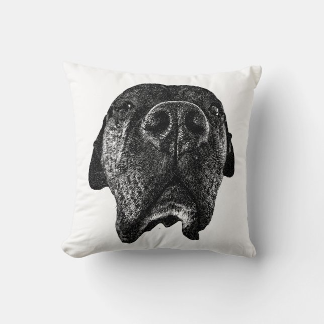 Oreiller encre de nez de Cane Corso | Design audac (Recto)