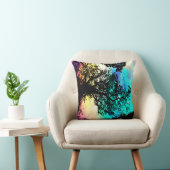 Oreiller Espace Coloré Arbres Noirs (Chaise)