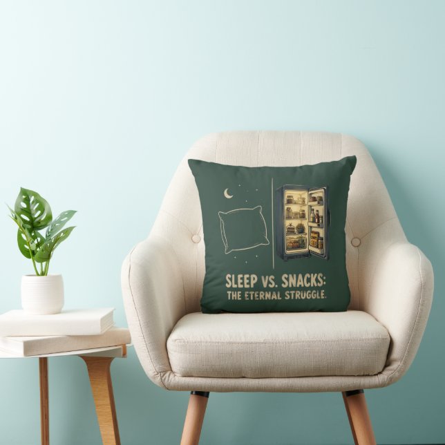 Oreiller Éternel Combat Sommeil Vs Snacks (Chaise)