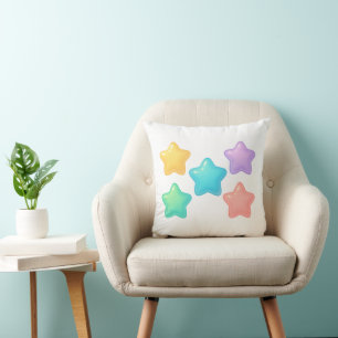Oreiller Étoile en Gelée Néon Douce Déco Kawaii