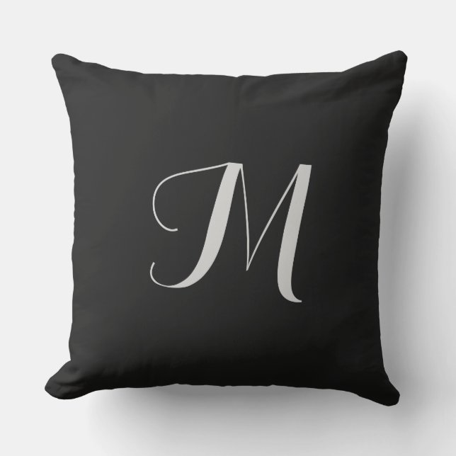 Oreiller extérieur 20x20 Monogram noir (Recto)
