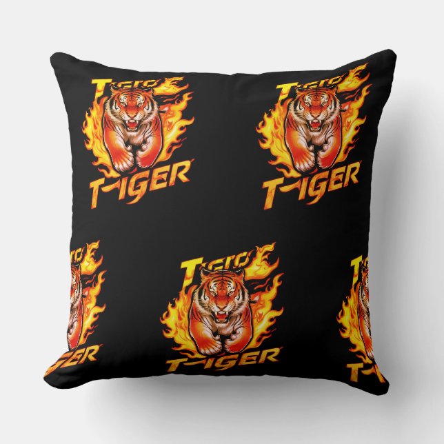 Oreiller extérieur de tigre noir (Recto)