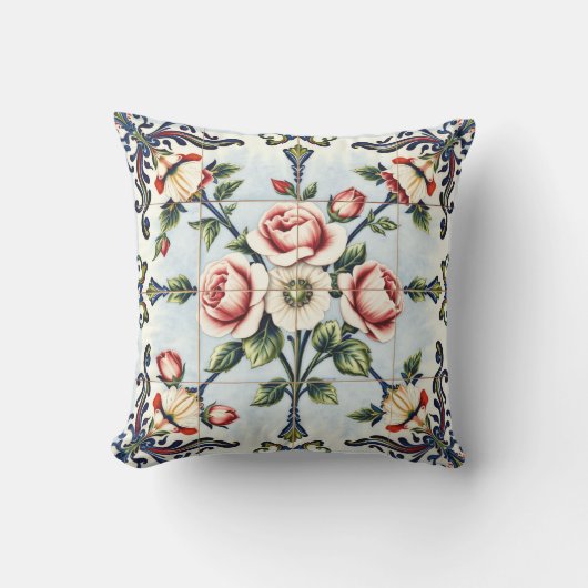 oreiller extérieur harmonie en roses (Recto)