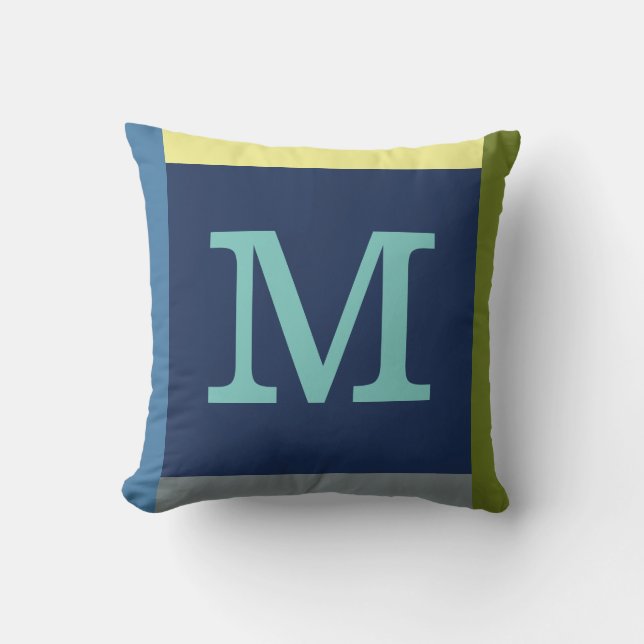 Oreiller extérieur Monogram M avec bordure de coul (Recto)