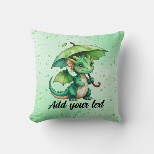 Oreiller Fantastique de Bébé Dragon Mignon (Recto)