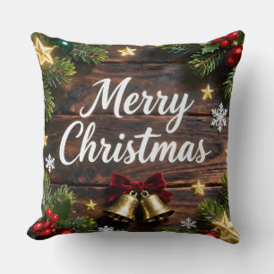 Oreiller festif de Noël joyeux