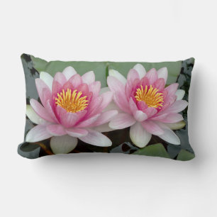 Oreiller Fleur de Nénuphar Rose et Blanc Flottant