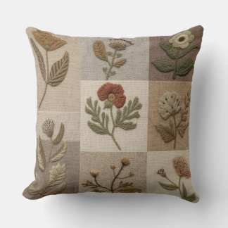 Oreiller Fleur Sauvage Boho – Coussin Botanique Ne
