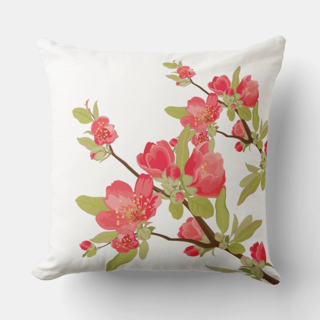 Oreiller Fleurs de Cerisier Rose (Recto)