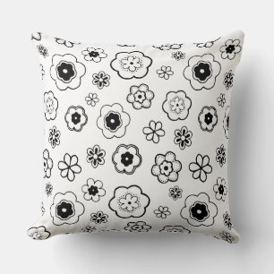oreiller fleurs dessin animé