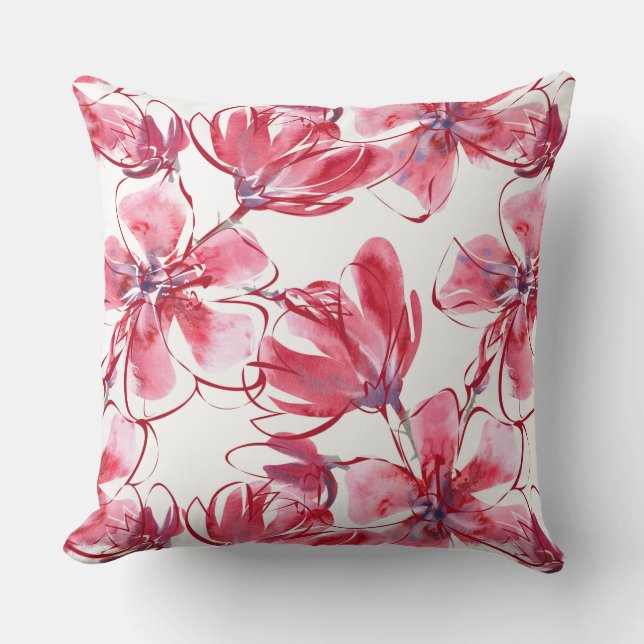 Oreiller Fleurs Rouges (Recto)