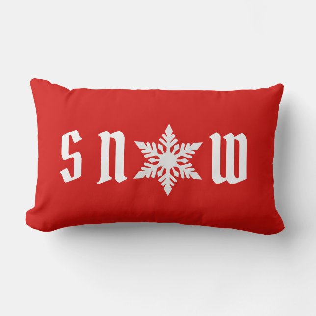Oreiller flocon de neige des Fêtes de Noël (Recto)