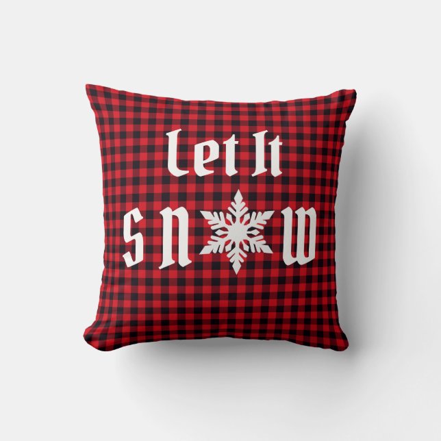 Oreiller flocon de neige des fêtes de Noël (Recto)