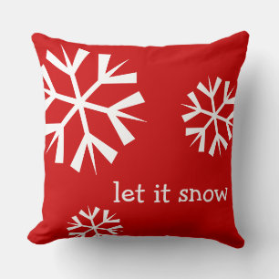 Oreiller flocon de neige Holiday Let it Snow