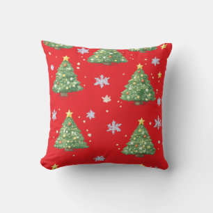 Oreiller Flocon de Neige Sapin de Noël