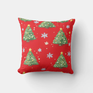 Oreiller Flocon de Neige Sapin de Noël