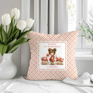 Oreiller Floral Fée Lumineuse Anniversaire Rose