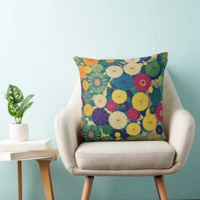 Oreiller Floral Moderne (Chaise)