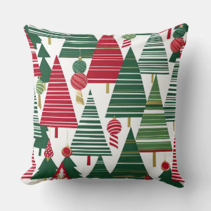 oreiller forêt de sapins de Noël