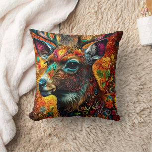 Oreiller Gazelle – Élégant Coussin de Jeté à Thème
