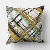 Oreiller Geométrique Noir et Or (Verso)