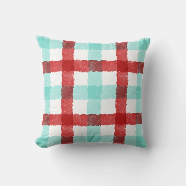 Oreiller Gingham de Noël (Recto)